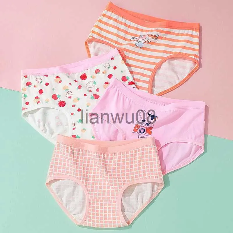 3 Pairs Girls Bikini Briefs Quality 100% Cotton Kids Underwear Plain Colour