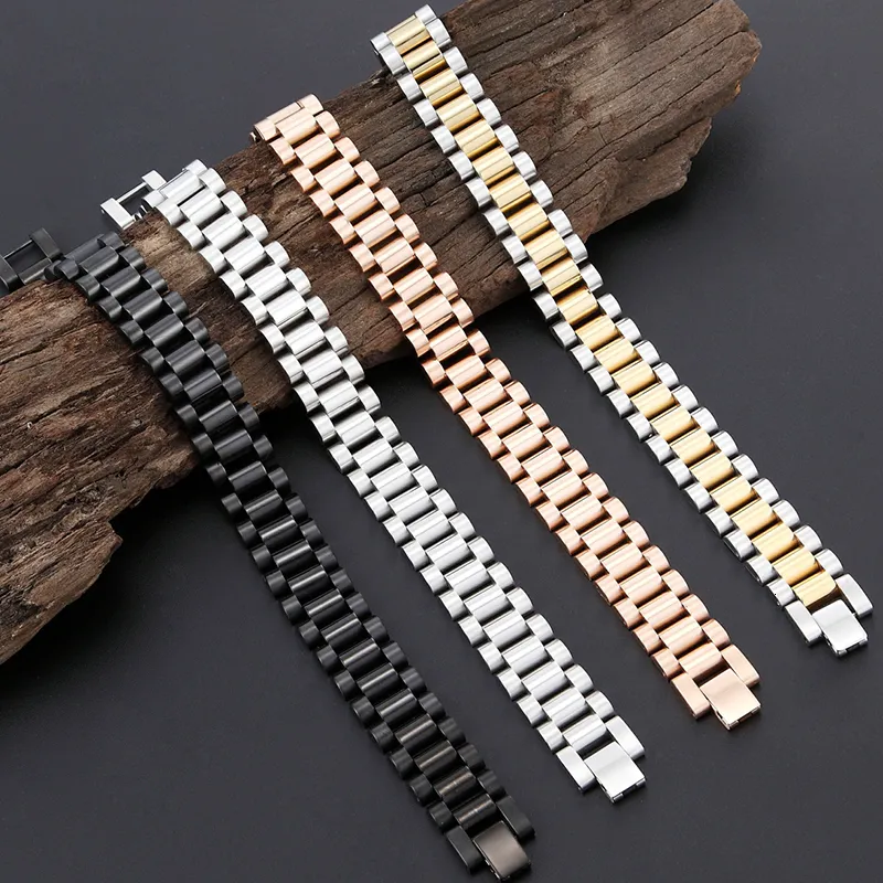 Bracelets à breloques Bracelet en acier inoxydable 316L pour hommes femmes 15 MM large lien chaîne de montre hommes colliers Mannen brassard main accessoires 230801