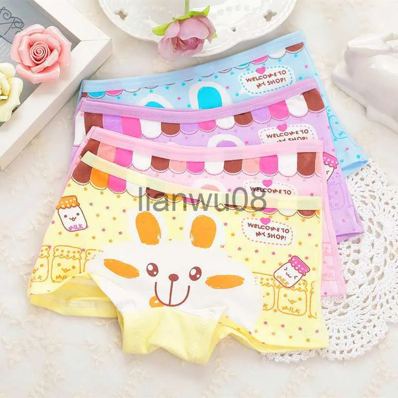 Culottes 29Y filles fraise impression sous-vêtements culottes bébé shorts enfants slips fille coton culotte 4pcslot x0802