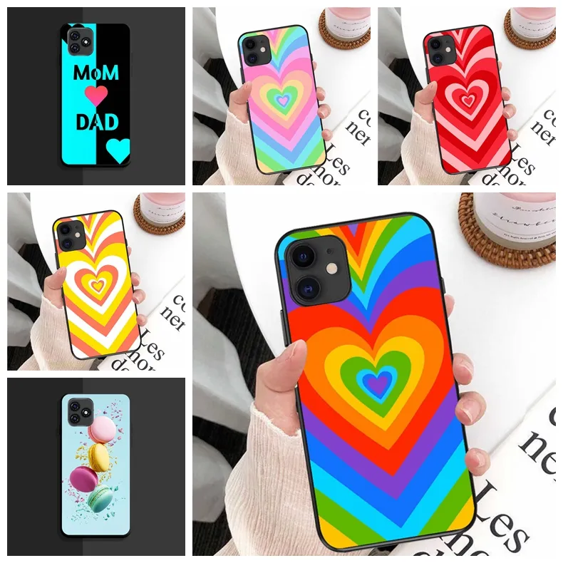 Симпатичное сердце Love Soft TPU корпус для iPhone 15 плюс 14 Pro Max 13 12 11 XR XS 8 7 iPhone15 Phone15 Прекрасный любовник силиконовый цветочный подсолнечный подсолнечный