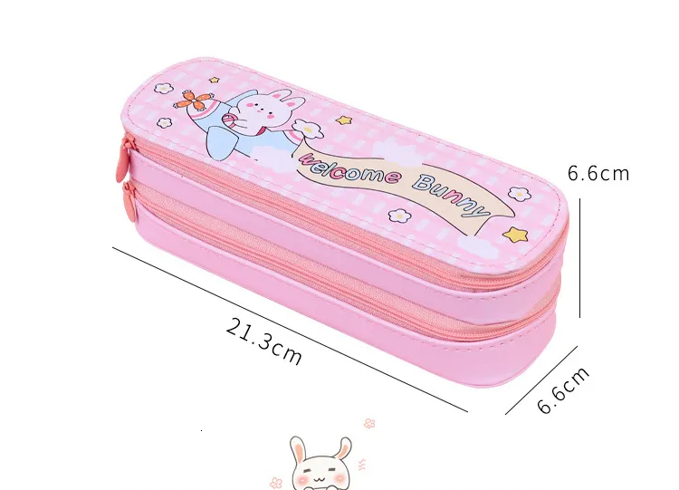 Cute Multi-layer Pencil Case Large Capacity Aesthetic Stationery Anime  Pencil Bag Box for Girls Organizer Kawaii School Supplies