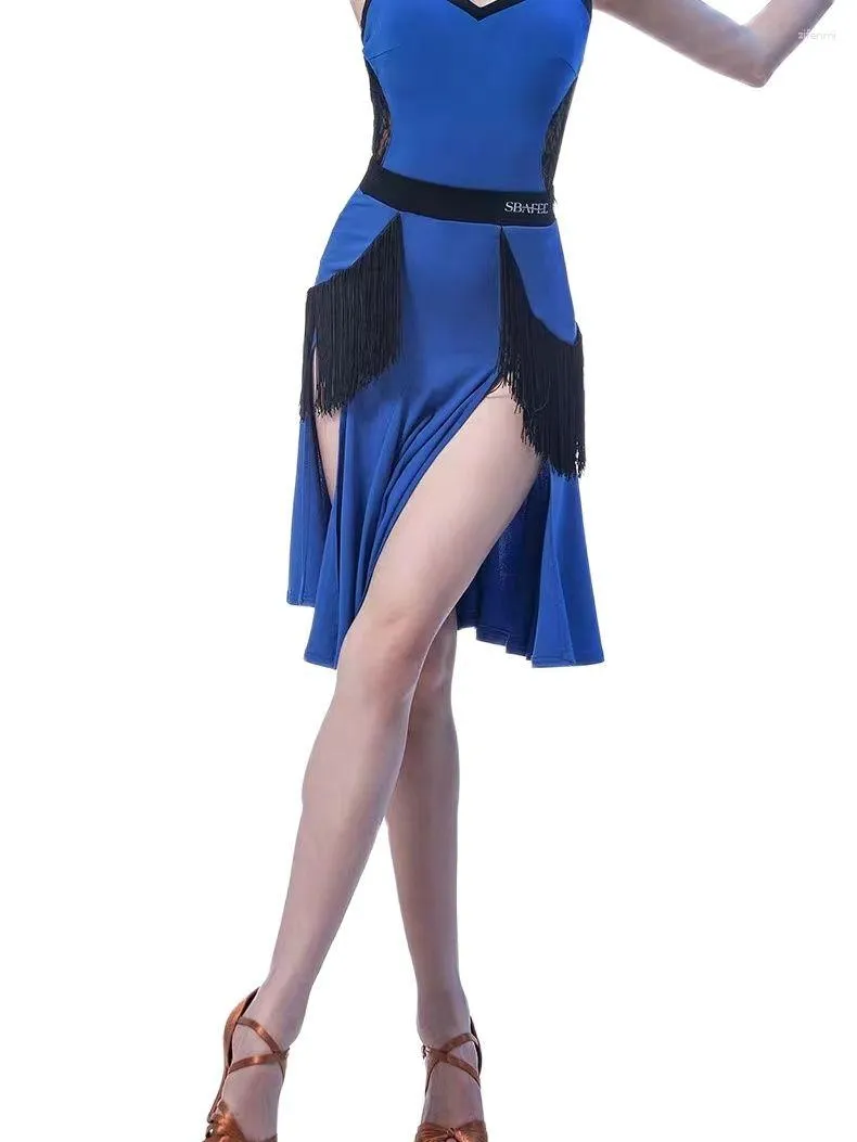 Sexy Latin Dance Dress - Women's Salsa, Rumba, & Ballroom Competition  Costume - Elegant Blue Stage Performance Outfit from Dhgate Stage Wear -  price 76.32