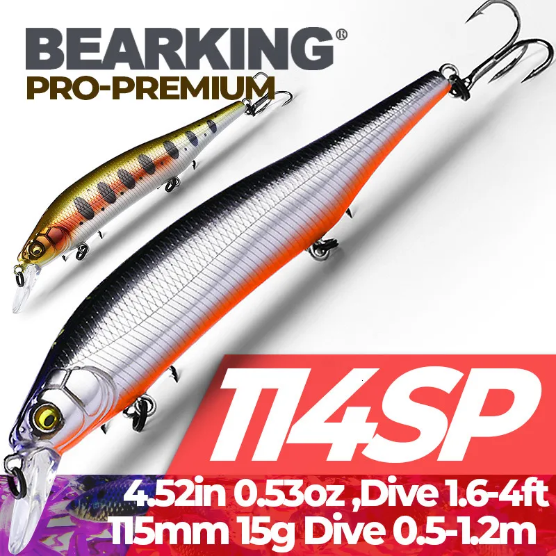 Appâts Leurres 115cm 15g Bearking Arrivée Minnow Dur Leurre De Pêche Appâts Artificiels 230802