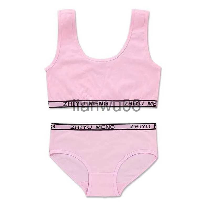 Trosor Training Bras uppsättning för flickor tonåriga underkläder Set Cotton Underwears for Girls BH i 814 år x0802