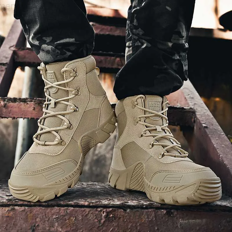 Laarzen Mannen Militaire Laarzen Combat Mannen Enkellaars Tactische Grote Maat 39 47 Army Desert Boot Mannelijke Schoenen Veiligheid Werkschoenen
