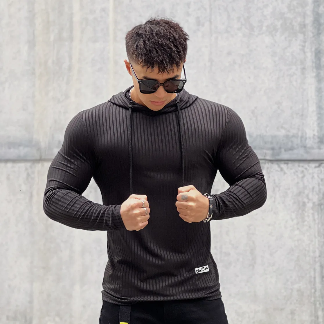 Mens long top sleeve hoodie