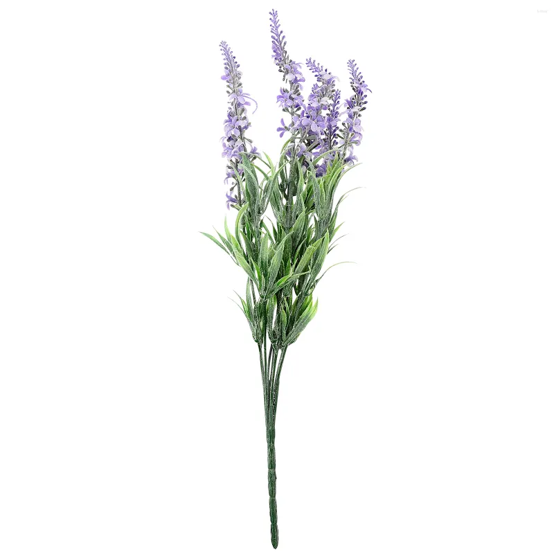 Decorative Flowers Faux Plants Outdoor DIY Fake Decor Decorations Wedding Layout Purple Plastic Simulated Lavender