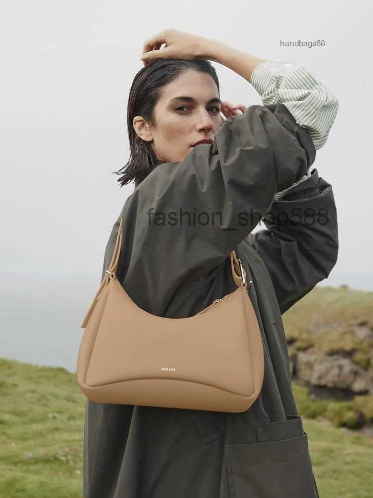 Elegant French Leather Shoulder Bag Genuine Leather Crossbody