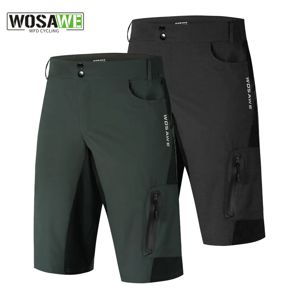 Shorts de Ciclismo WOSAWE Shorts de Ciclismo Masculino MTB Bicicleta de Estrada Bicicleta MTB Mountain Downhill Shorts 230801