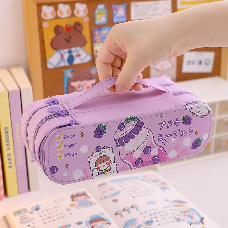 Kawaii Pencil Case Girls Pencil Box Large Capacity Stationery