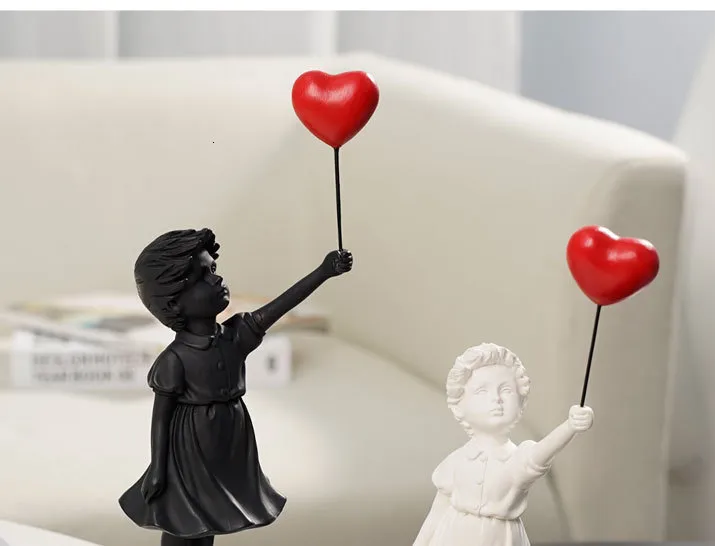 Flying Balloon Girl Figurine Banksy Home Decor Sculpture Flying Balloon Girl Figurine Banksy Home Decor Sculpture