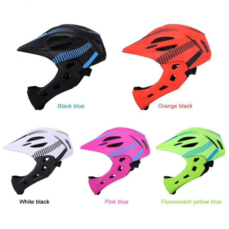 Cycling Helmets Outdoor sports childrens full face helmet balance bike scooter riding with light and insect net 230801