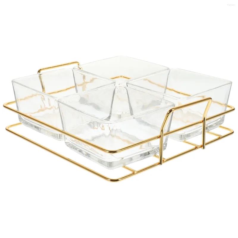 Dinnerware Sets Glass Bowl Kitchen Fruit Platter Plate Counter Bowls Table Centerpiece Snack Organizer Countertop Dishes