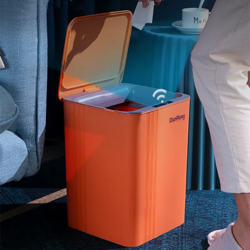 Poubelle électrique intelligente pour la maison, poubelles à induction  automatique, baril de coup de pied, version