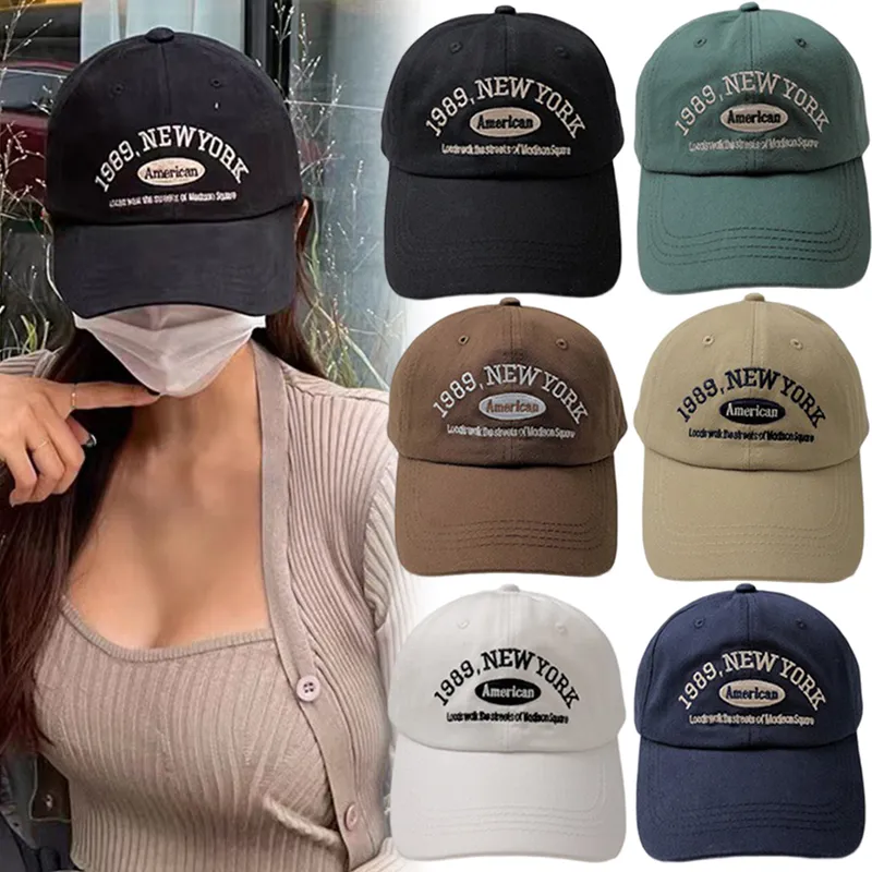 Ball Caps 1989 York Washed Cotton Cap для мужчин Женщины Gorras Baseball Sun защита от папы шляпа на открытом воздухе 230801