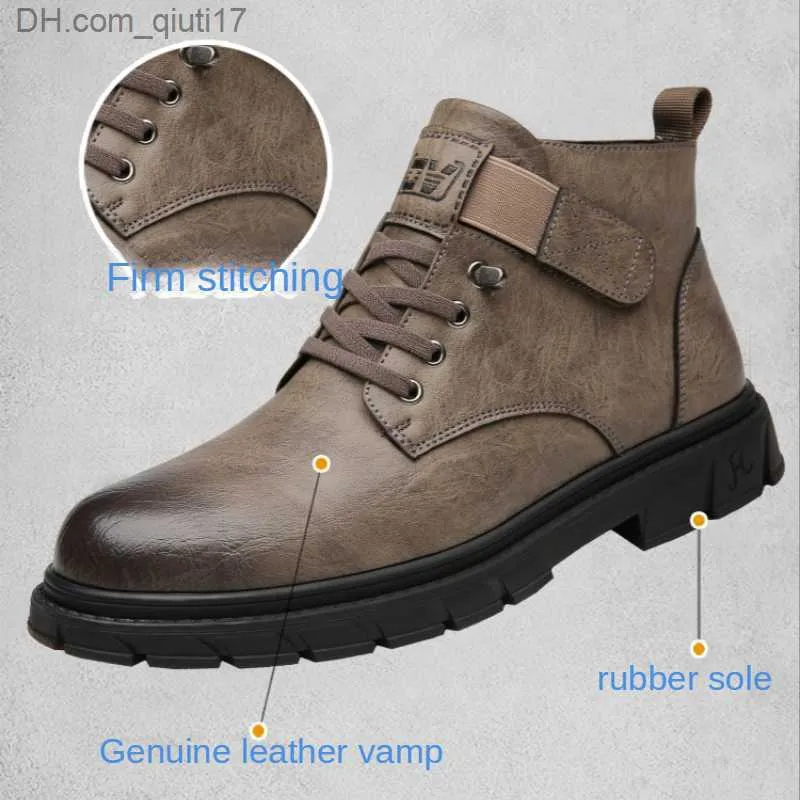 Geklede schoenen Natuurlijke lederen heren zachte zool casual schoenen winterlaarzen heren warme echt koeienhuid heren snowboots zijn comfortabel en ademend Z230802