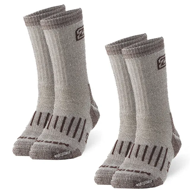 Paquete de 2 calcetines gruesos para hombre con diseño de arco, mezcla de  lana cálida para senderismo o trabajo
