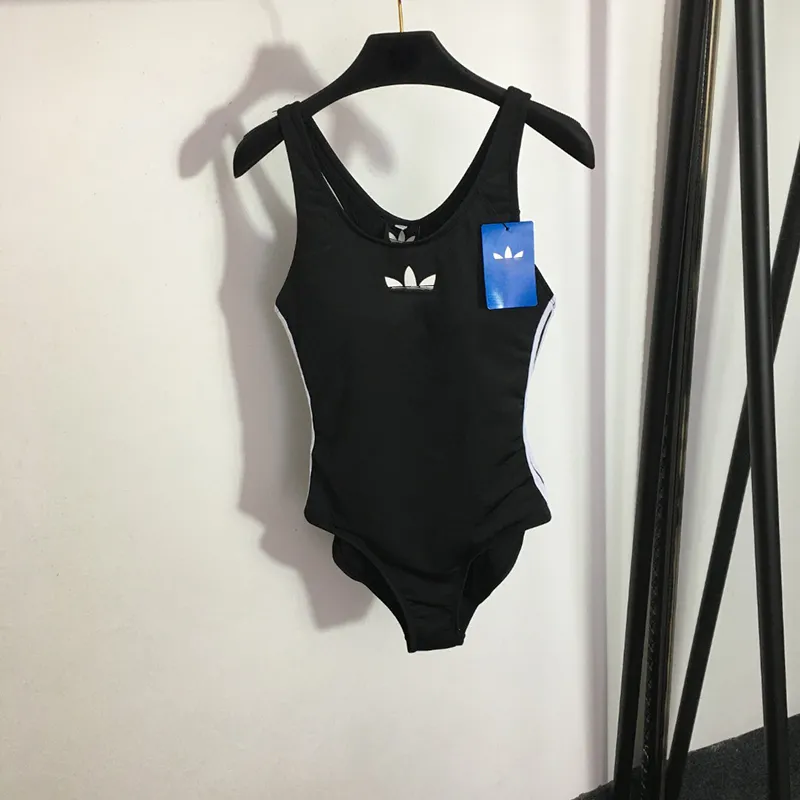 Black Backless Bodysuits Swimwear Fashion Letters Sling Swimsuits High Elasticity Female Bathing Suit Sexy Beach Swimsuit