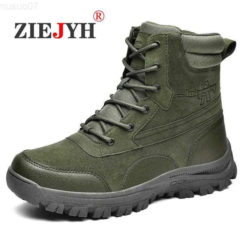 Boots Men Boots Military Leather Boots Special Force Tactical Desert Combat Men's Boots Outdoor sneakers Shoes Ankle Boots L230802