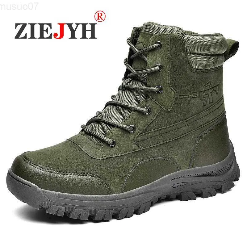 Bottes Hommes Bottes Militaire Bottes En Cuir Force Spéciale Tactique Désert Combat Hommes Bottes Baskets En Plein Air Chaussures Bottines L230802