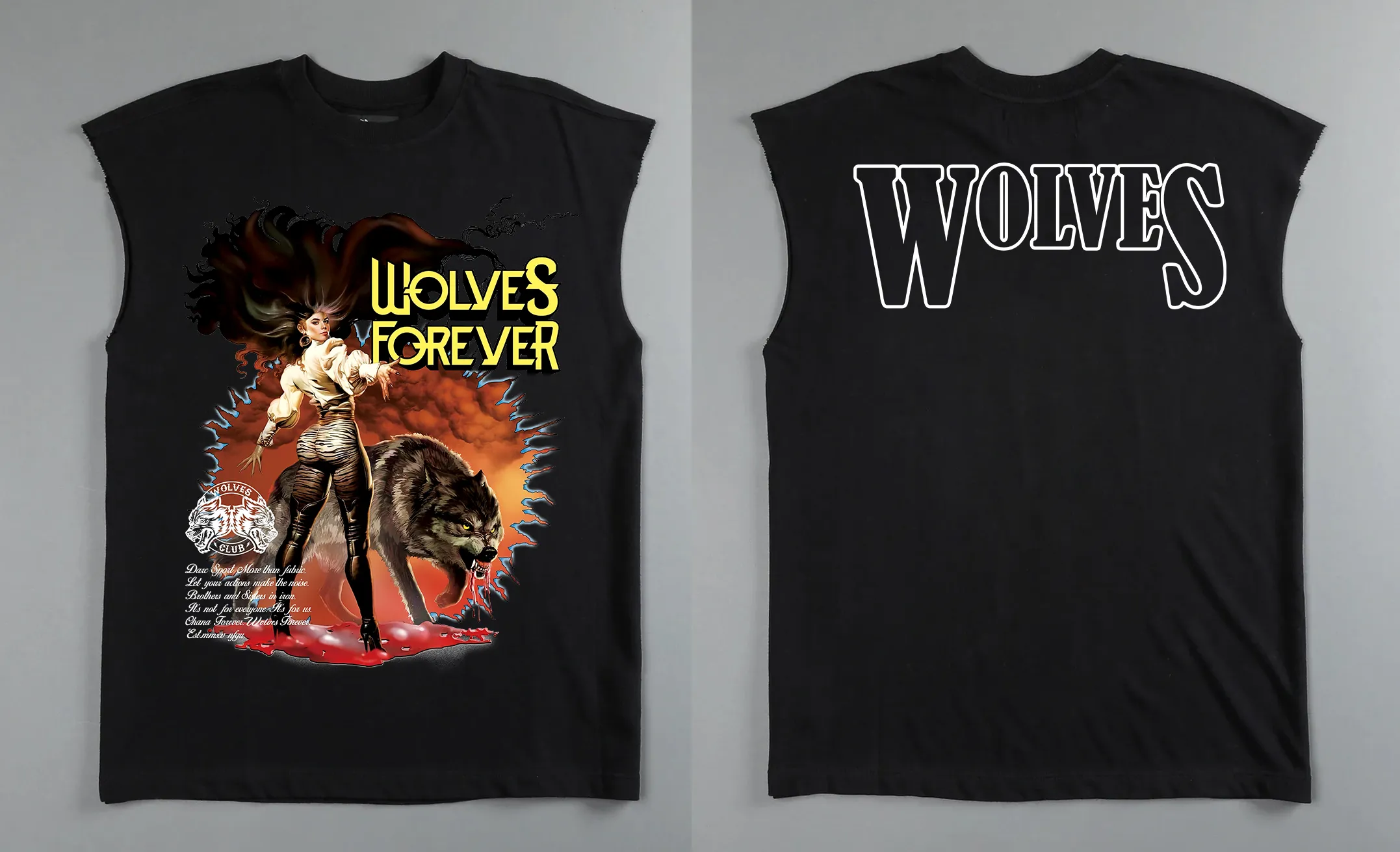 Darcsport Vest Sport Wolves Workout Sleeveless Shirt Fitness 