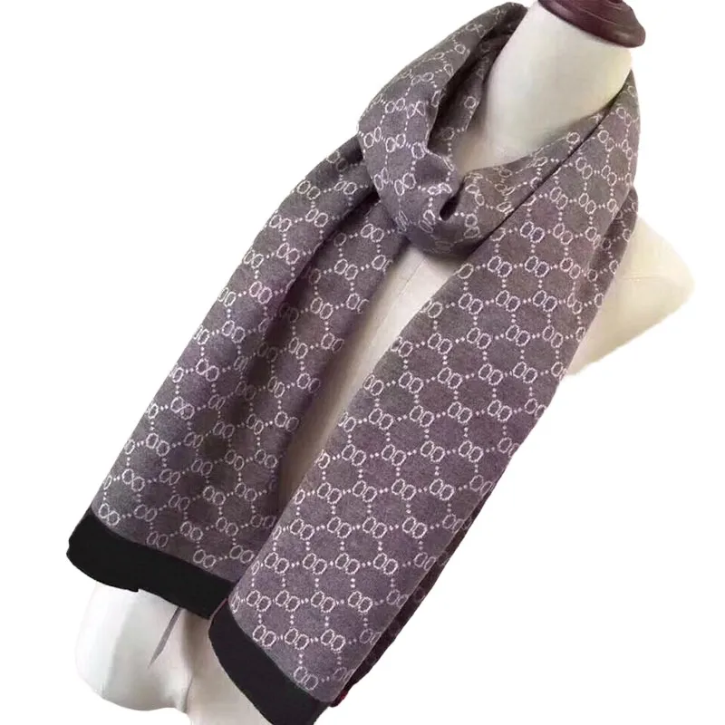 Mens Scarf Designer Wraps Wool Knitted Scarves Mens Winter Warm