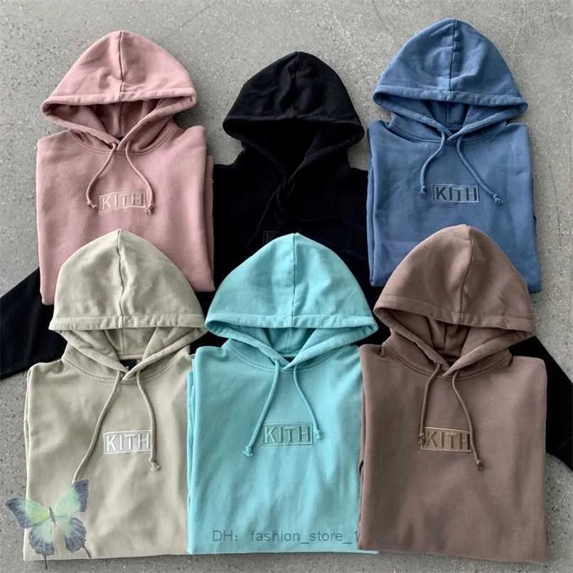 Kith store embroidered hoodie