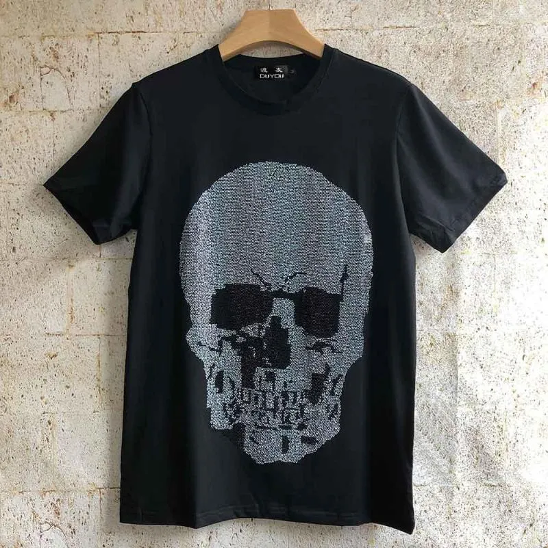 Hommes t-shirts PPFRIEND hommes chemise à manches courtes marque vêtements hommes t-shirts haut Streetwear Double crâne t-shirt ADT901166