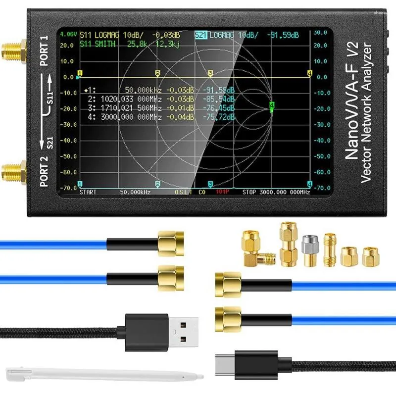 NanoVNA-F V2 Vector Network Analyzer 50KHz-3GHz Antenna HF VHF UHF VNA 4.3 Inch With 5000MAh