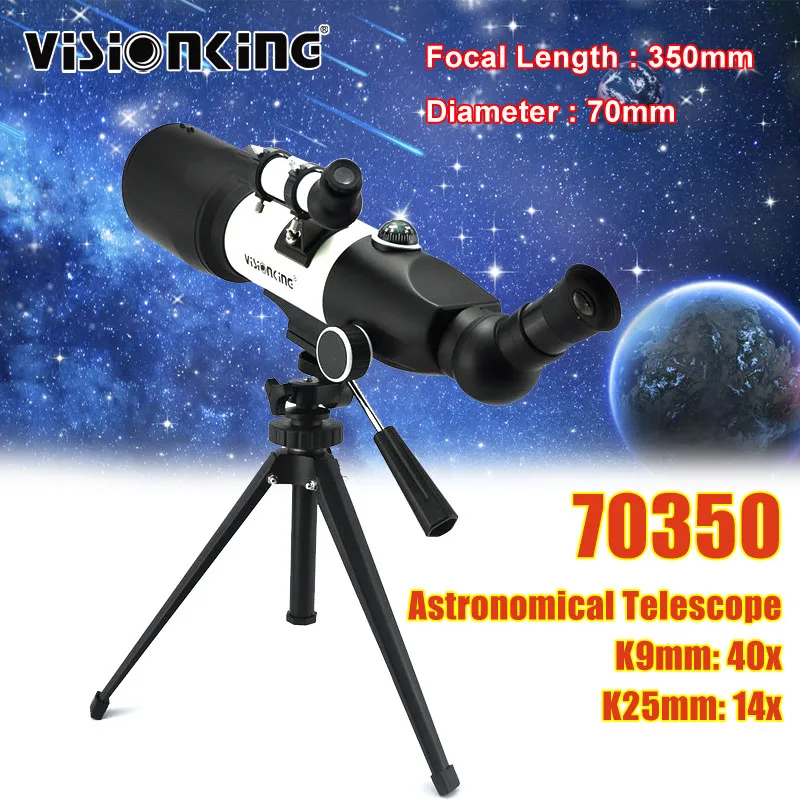 Visioning astronomiczny teleskop 120 razy Zoom HD potężny przenośny statyw Nocny wizja głębokie miejsce Widok gwiazda Księżyca Wszechświat 350/50 mm Space Astronomical Telescope