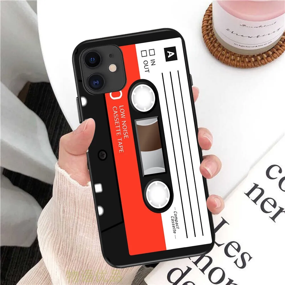 Vintage Cassette Tape Retro Style Soft Case For IPhone 14 Pro Max 13 12 11 Pro XS Max Mini SE 2022 2020 7 8 6 6S Plus X XR Case,cdhuizon,for IPhone 13 Pro