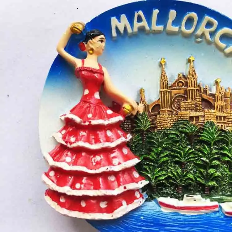 Flamenco Danser van Spanje 3D Koelkast Magneet Reizen Souvenir Cadeau, Huis & Keuken Decoratie Magnetische Sticker Spanje Koelkast Magneet Collectie