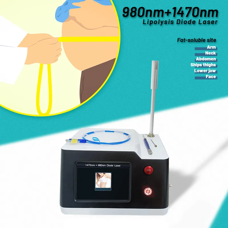 Эндолазер 980 нм 1470 нм диодный лазерный липолиз машина лазерная липосакция удаление жира на животе потеря веса