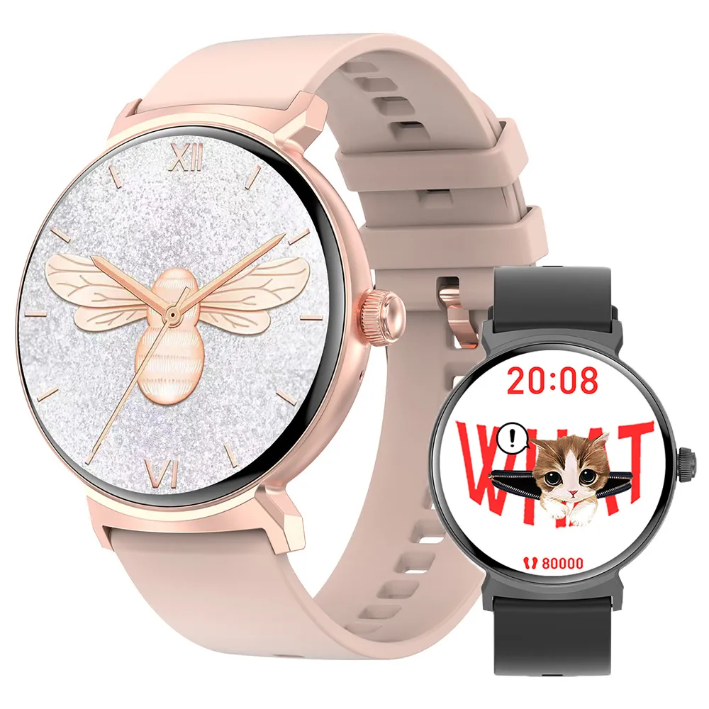 DT4 NY SMART WACK 1.45 -tums skärm Bluetooth Call Menstrual Period IP68 Vattentät sport Tracket Heart Rise Smartwatch Women