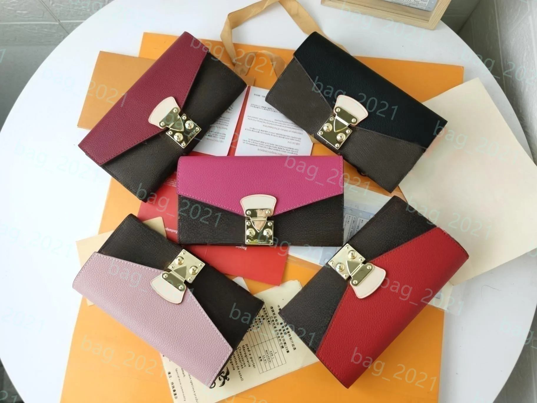 Top Quality 58414 67487 Designer Purse Luxury Metis Purses Portafoglio da donna Fiore in rilievo Lettera Empreinte Porta carte Pochette con scatola originale