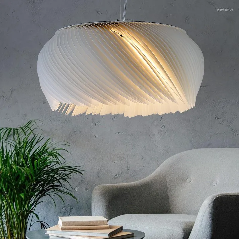 Pendant Lamps Moden Puffy Angel RIng Circle Louvers Creative Postmodern Style Warm Light Pendent Chandeliers Ins Minimalist Design Lamp