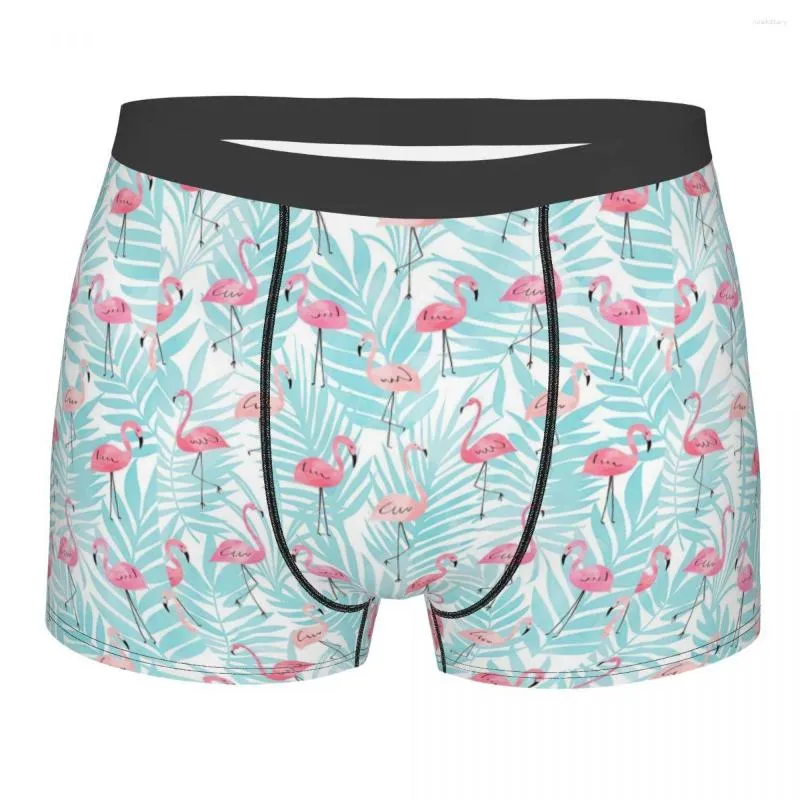 Caleçon homme mignon flamant rose sous-vêtement Jungle Boxer Shorts culotte mâle doux grande taille