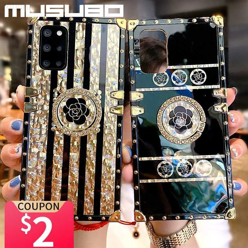 COSE TELEFOONSCUSS MUSUBO COQUE VOOR SAMSUNG GALAXY NOTEIT 20 S23 S22 ULTRA S20 FE LUXURY CASE OPMERKING 10 Plus Shining Bling A71 5G A51 A52S A53 A32 Ring L230731