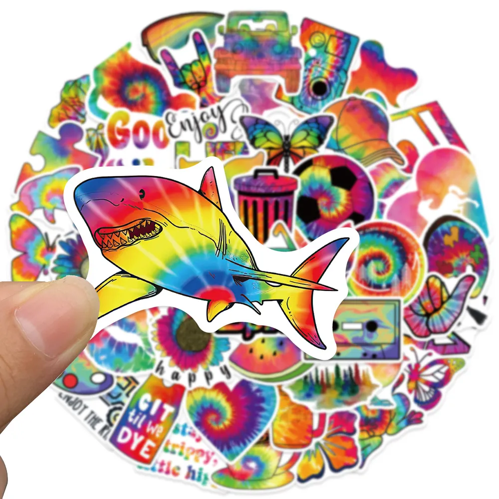 50 PCS Rainbow Assthetics Graffiti Skatboard Stickers for Car Fridge Helmet iPad Bicycle Process Procycle PS4 Book PVC DIY