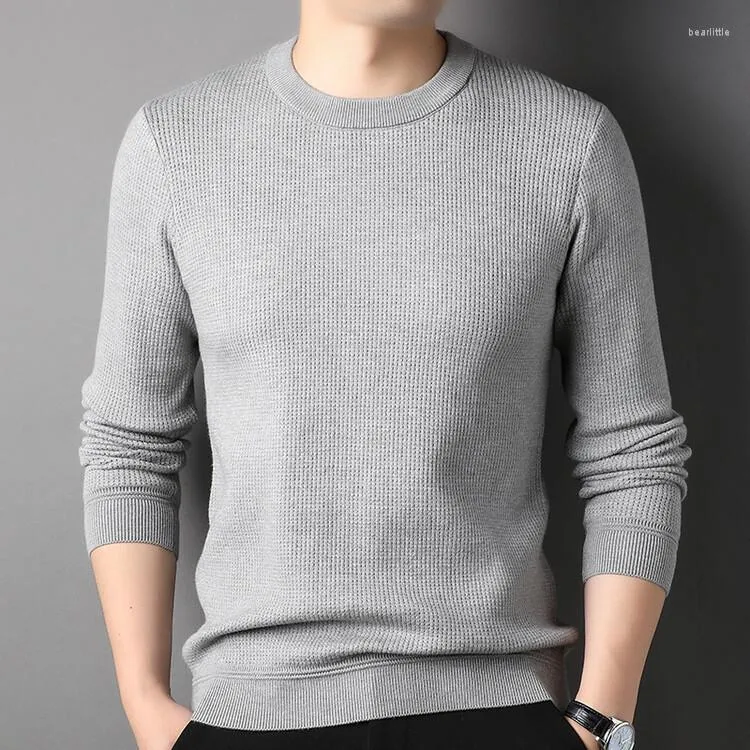 Men s Sweaters 2023 Autumn Winter O Neck Sweater Knitted Pullover Fashion Long Sleeve Knitwear