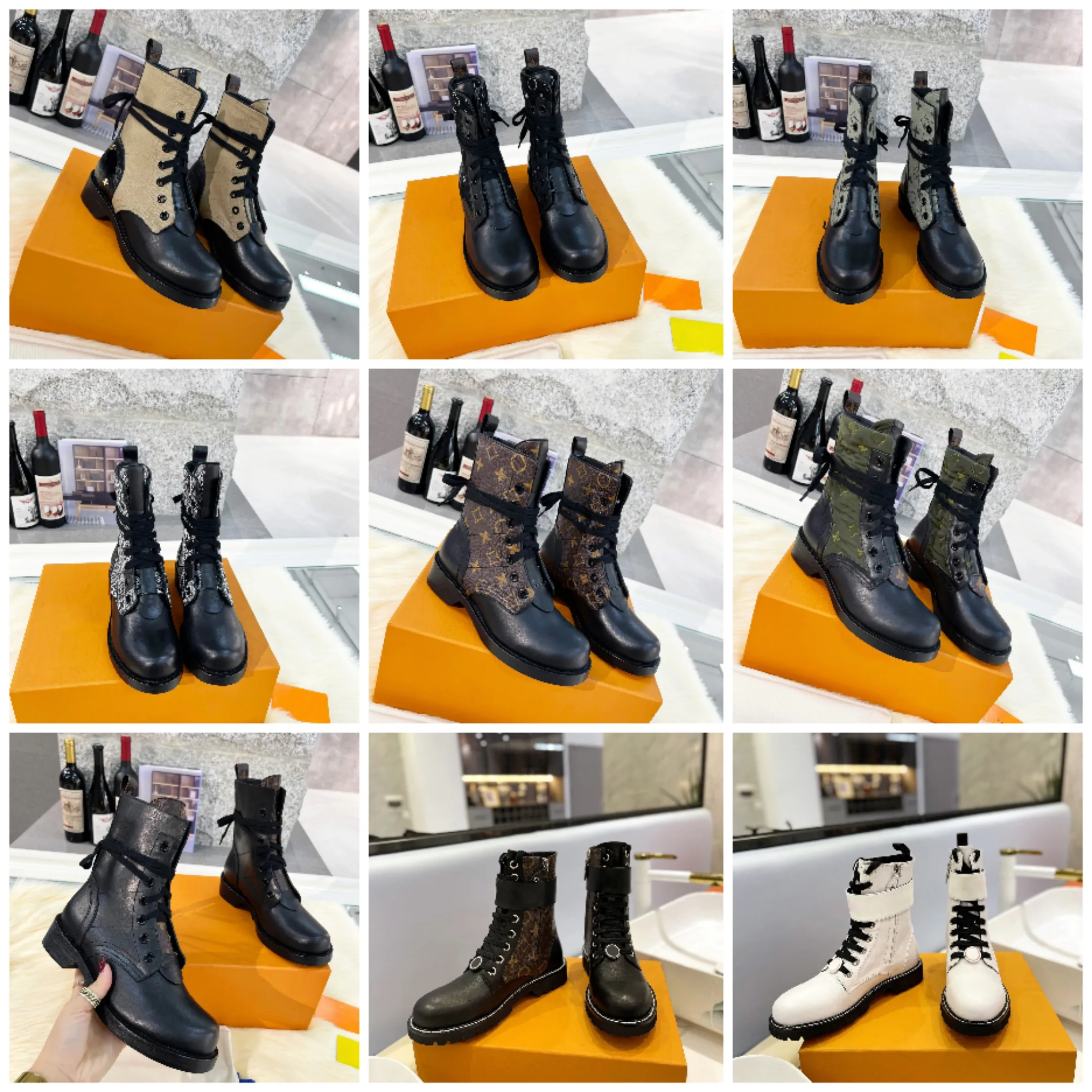 Markenhausschuhe mit höchster Qualität 2023 Neue Martin-Stiefel Damenmode Vielseitige kurze Stiefel mit dickem Absatz Mittellange Damenstiefel