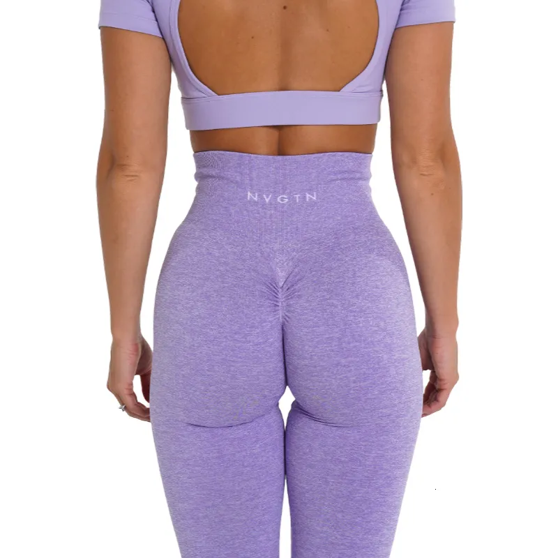 Yoga outfit NVG Speckled Scrunch Seamless Leggings Kvinnor Mjuka träningsbisar Fiess Outfits Pants Gym Wear 230801