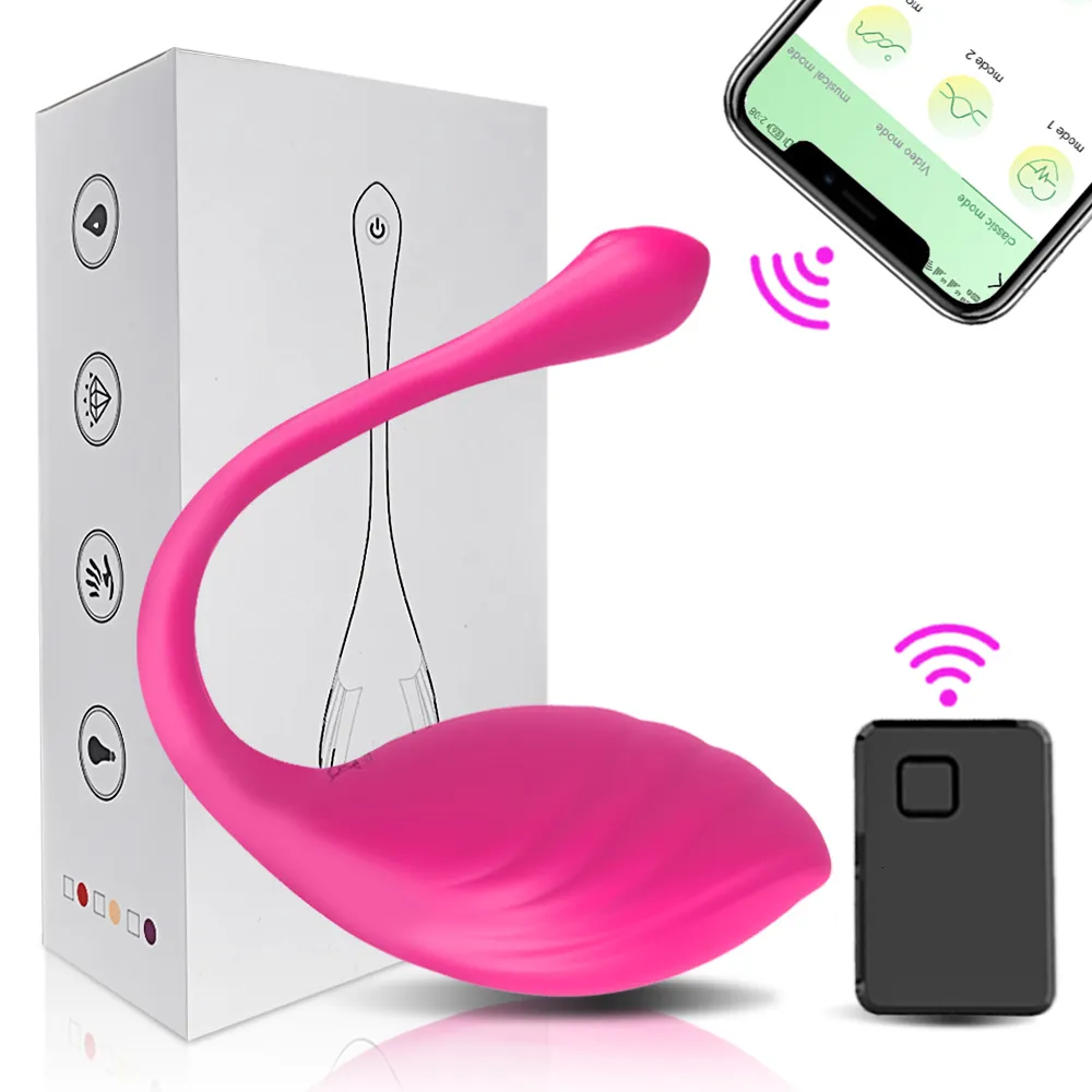 Vibradores APP Controle Bluetooth Vibrador Feminino para Mulheres Estimulador de Clitóris Sem Fio G Spot Dildo Amor Ovo Brinquedos Sexuais Adultos 230801