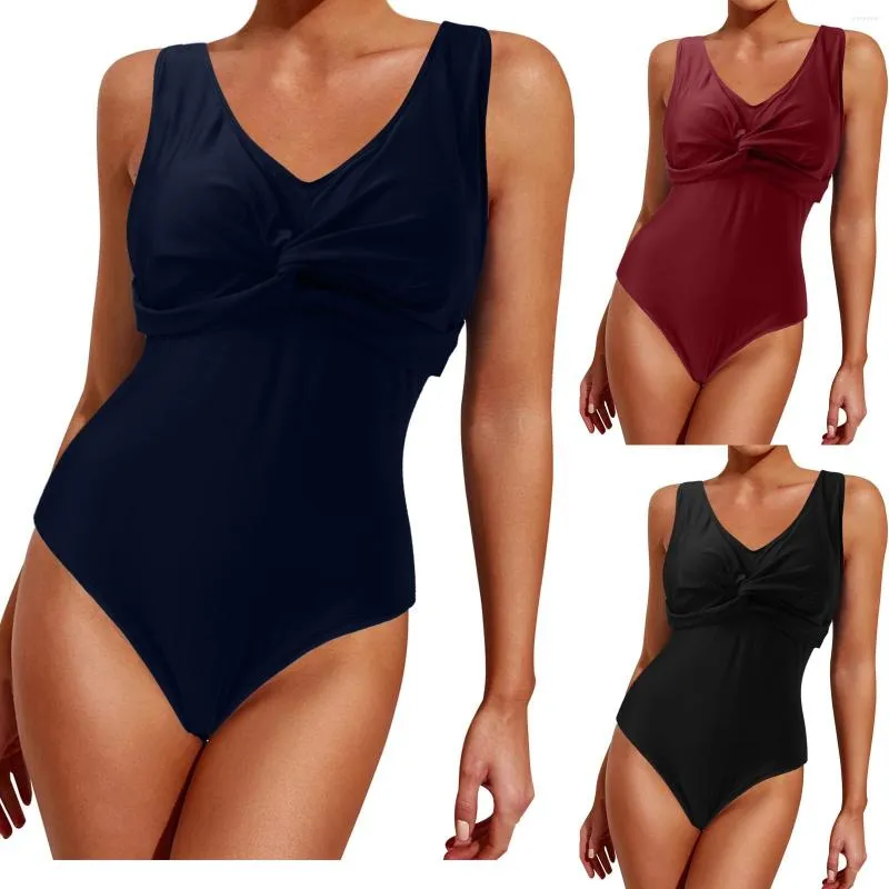 Kvinnors badkläder 2023 Tide One Piece Swimsuit Women Solid Black Bathing Suit Female Monokini Sexig Vintage