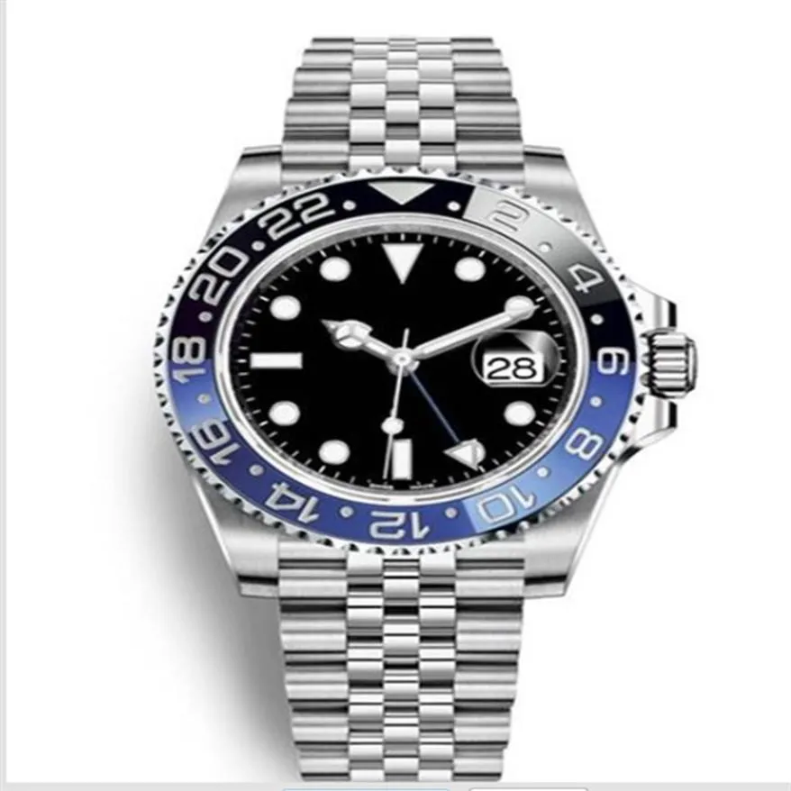 Relógios masculinos de alta qualidade Basel World 126710 126710BLRO Vermelho e azul bicolor Cerachrom Cerâmica Bezel GMT Men AutomMen Automatic Move207y