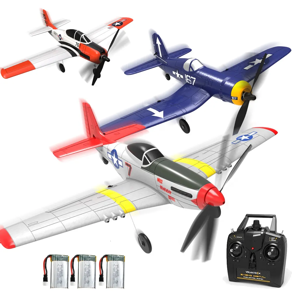 Flygplan Modle EPP 400mm P51D Mustang F4U T28 TROJAN 4 CH 2 4G 6 Axis Gyro Nybörjarflygplan med XPILOT Stabilizer RTF RC Plan 230801