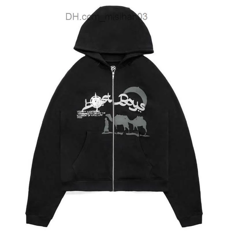 【EZKATON】23SS★ Overlay hoodie KOSUSANILL Y2k Star Printed Hoodie Zip Up Women Oversized
