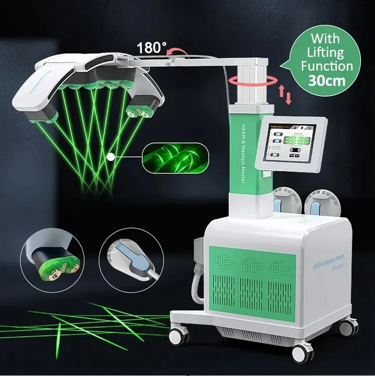 Professionale 10D Maxlipo Master Laser con Emslim 532nm Body Slim 10D Laser Fat Burning Machine Fat Loss fat riduce la macchina per la costruzione di muscoli dimagranti