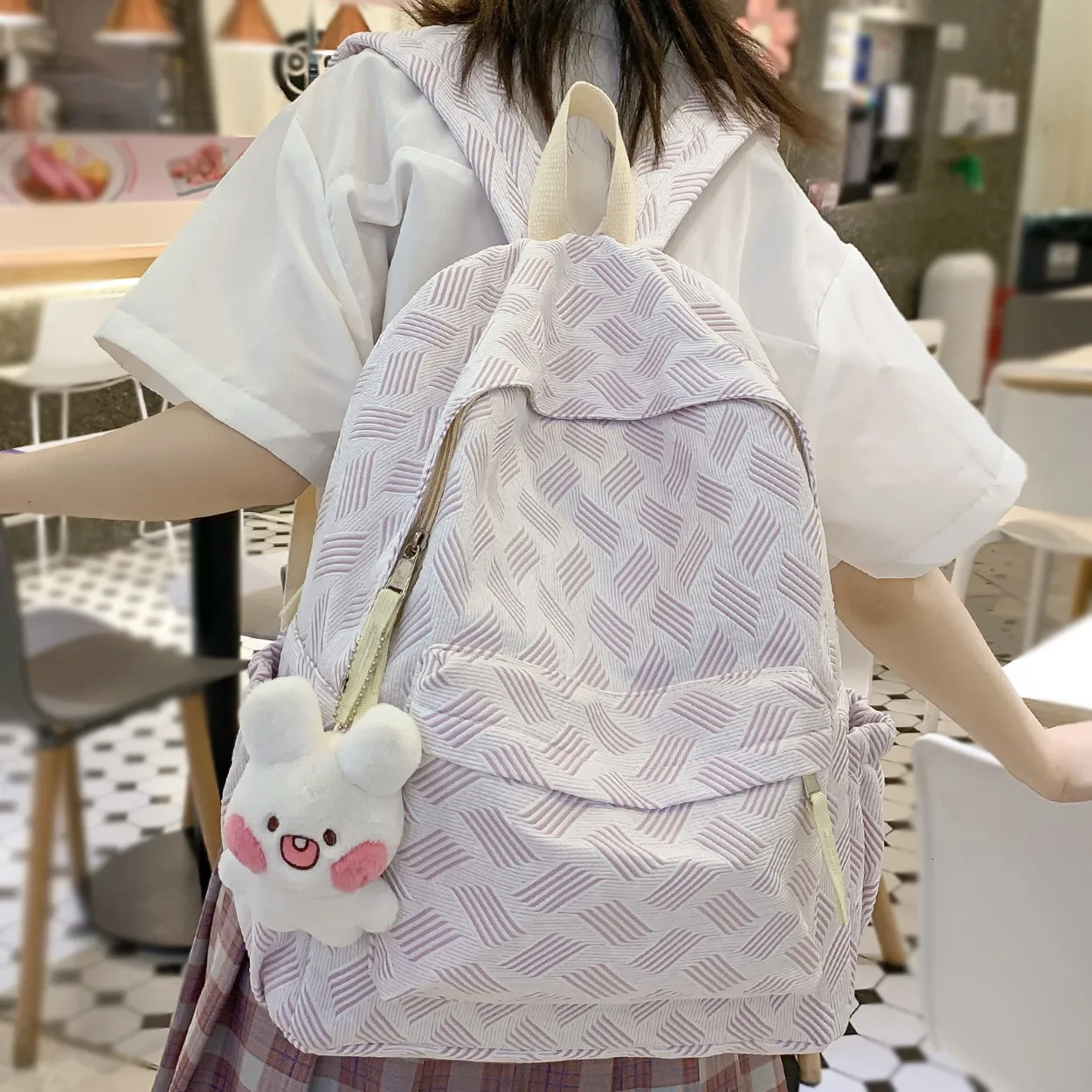 School Bags Lady Kawaii Purple Bag Women Laptop Girl Nylon Cute Student Book Backpack Fashion Cool Female Travel College 230801