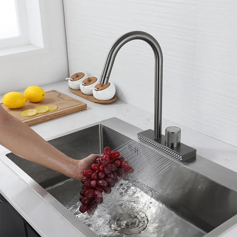 Robinets De Cuisine Robinet Cascade Feiyu En Acier Inoxydable 304 Et Sortie  Deau Froide À Quatre Vitesses Évier De Lavabo Multifonctionnel Du 76,56 €